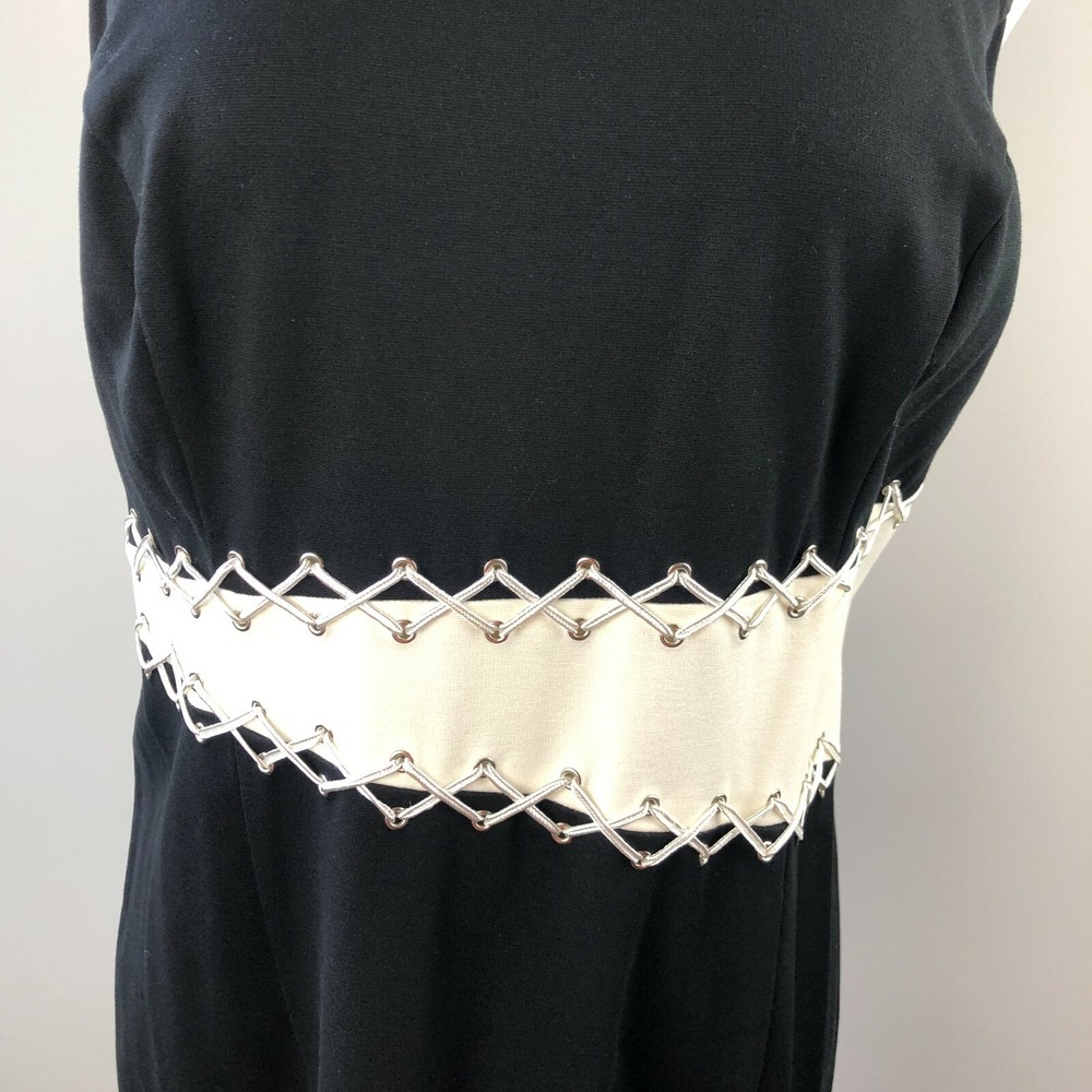 Lane Bryant Laced Eyelet Bodycon Dress BY ABS Allen Schwartz Plus Size 1X Black - Picture 4 of 8